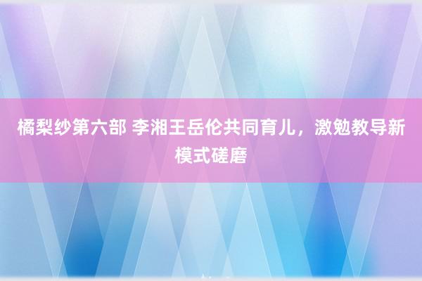 橘梨纱第六部 李湘王岳伦共同育儿，激勉教导新模式磋磨