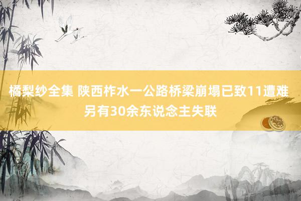 橘梨纱全集 陕西柞水一公路桥梁崩塌已致11遭难 另有30余东说念主失联