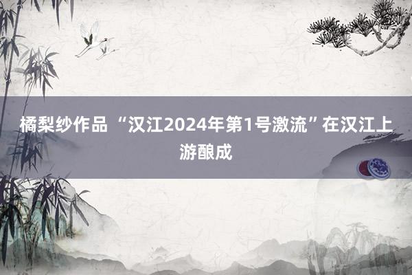 橘梨纱作品 “汉江2024年第1号激流”在汉江上游酿成