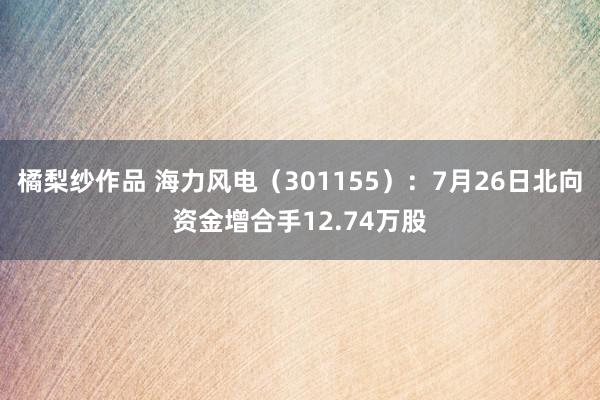 橘梨纱作品 海力风电（301155）：7月26日北向资金增合手12.74万股