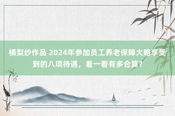 橘梨纱作品 2024年参加员工养老保障大略享受到的八项待遇，看一看有多合算？