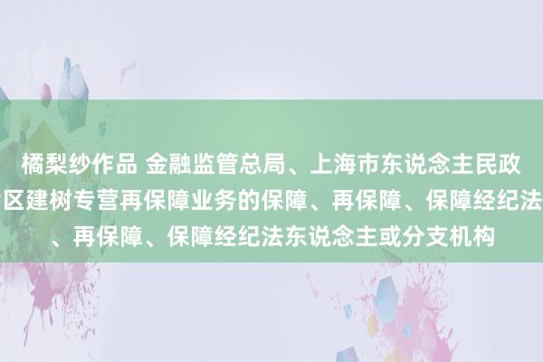 橘梨纱作品 金融监管总局、上海市东说念主民政府：辅助在临港新片区建树专营再保障业务的保障、再保障、保障经纪法东说念主或分支机构