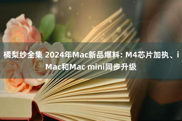 橘梨纱全集 2024年Mac新品爆料: M4芯片加执、iMac和Mac mini同步升级