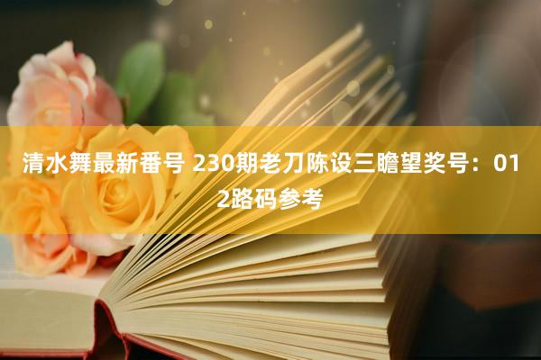 清水舞最新番号 230期老刀陈设三瞻望奖号：012路码参考